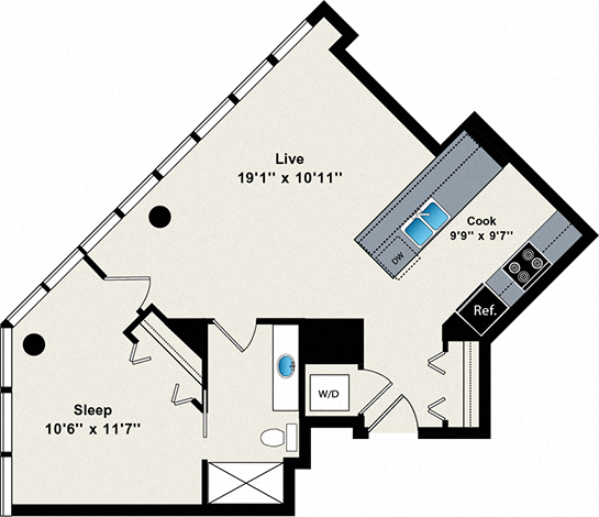 Unit 1-0801 floor plan